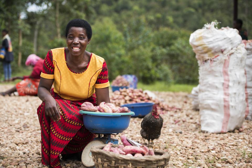 Margret Muhayimana and her Kotemu farmers group are open for business.