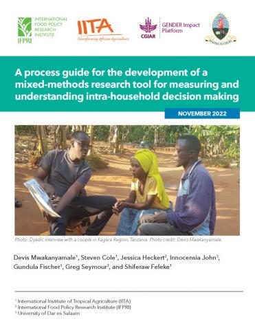 A process guide for the development of a mixed-methods research tool for measuring and understanding intra-household decision making