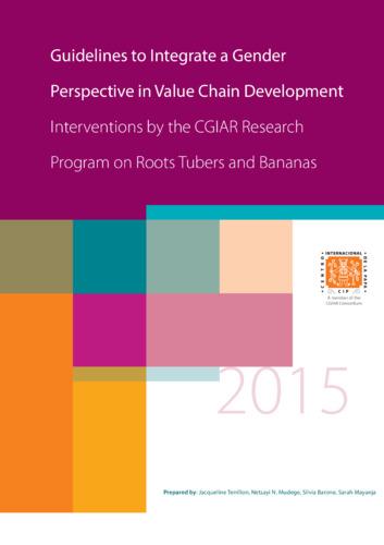Guidelines to integrate a gender perspective in value chain development interventions by the CGIAR Research Program on roots tubers and bananas