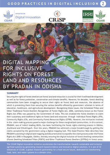 Digital mapping for inclusive rights on forest land and resources by Pradan in Odisha