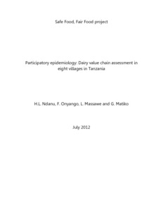 Participatory epidemiology: Dairy value chain assessment in eight villages in Tanzania