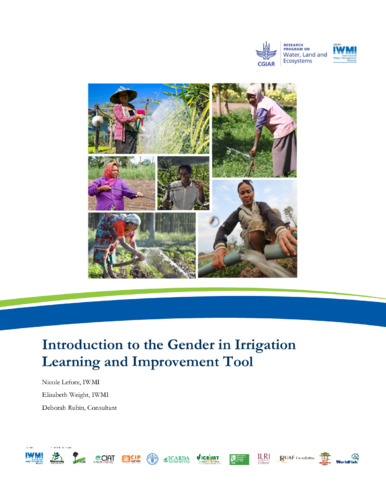 Gender in irrigation learning and improvement tool