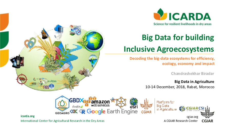 Big Data for building Inclusive Agroecosystems