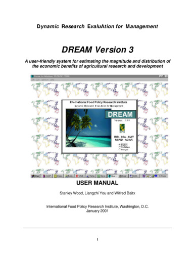 DREAM users manual: a tool for evaluating the effects of agricultural R&D