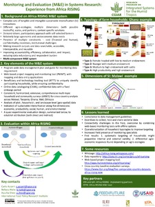 Monitoring and Evaluation (M&E) in Systems Research: Experience from Africa RISING