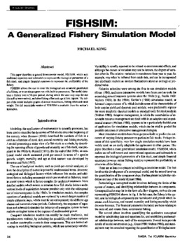 Simple Fish Simulation FISHSIM: a generalized fishery simulation model | CGIAR GENDER Impact ...