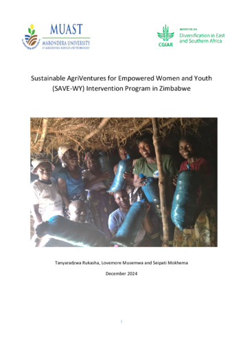 Sustainable AgriVentures for Empowered Women and Youth (SAVE-WY) Intervention Program in Zimbabwe