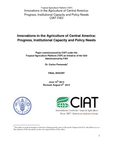 Innovations in the agriculture of Central America: progress, institutional capacity and policy needs