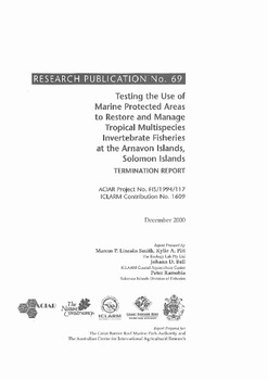 Testing the use of a marine protected area to restore and manage invertebrate fisheries at the Arnavon Islands, Solomon Islands: choice of methods and preliminary results