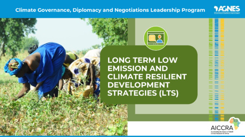 Long-Term, Low Emission and Climate Resilient Development Strategies (LTS) presentation recap