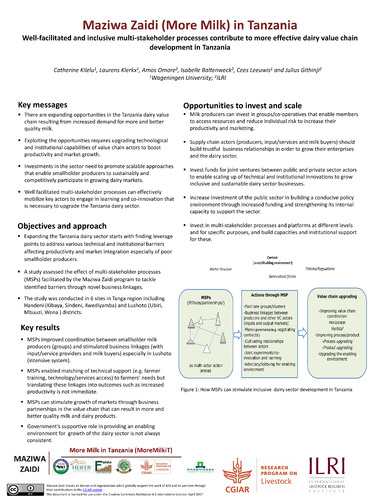 Well-facilitated and inclusive multi-stakeholder processes contribute to more effective dairy value chain development in Tanzania