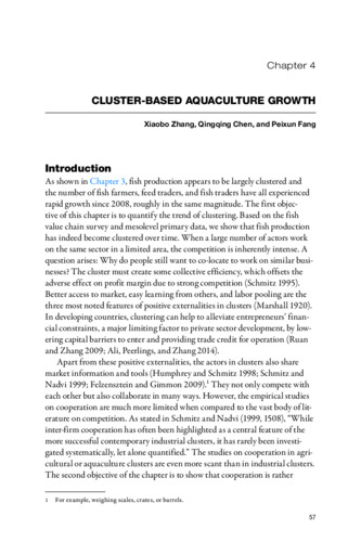 Cluster-based aquaculture growth