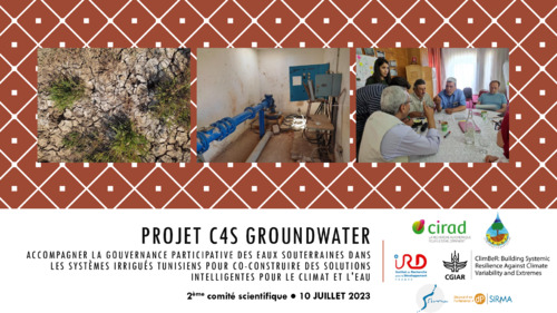 Accompagner la gouvernance participative des eaux sousterraines pour une agriculture climatiquement intelligente en Afrique du Nord, Second scientific committee meeting, BRIDGE C4S aquifer co-management activity, Tunisia/Morocco, 10 July 2023