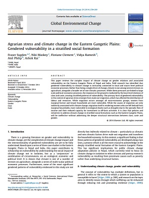 Agrarian stress and climate change in the eastern Gangetic Plains: gendered vulnerability in a stratified social formation