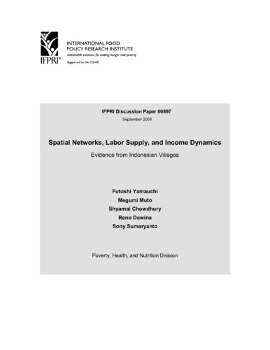 Spatial networks, labor supply, and income dynamics: Evidence from Indonesian villages