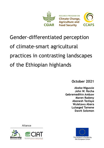 Gender-differentiated perception of climate-smart agricultural practices in contrasting landscapes of the Ethiopian highlands
