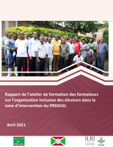 Rapport de l’atelier de formation des formateurs sur l’organisation inclusive des éleveurs dans la zone d’intervention du PRDAIGL