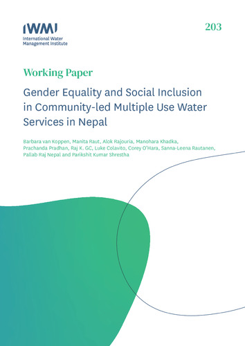 Gender equality and social inclusion in community-led multiple use water services in Nepal