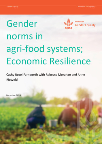 Gender norms in agri-food systems: Economic resilience | CGIAR GENDER ...