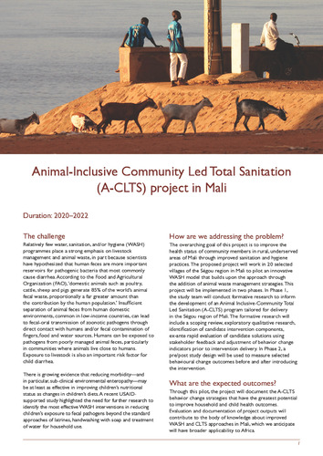 Animal-Inclusive Community Led Total Sanitation (A-CLTS) project in Mali