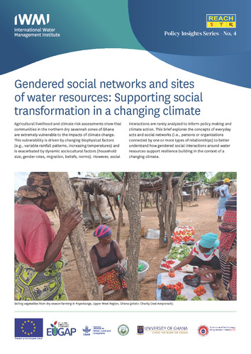 Gendered social networks and sites of water resources: supporting social transformation in a changing climate