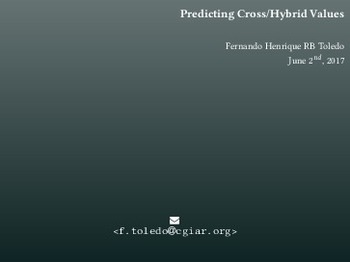 Predicting cross/hybrid values