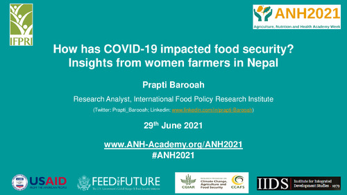 How has COVID-19 impacted food security? Insights from women farmers in Nepal