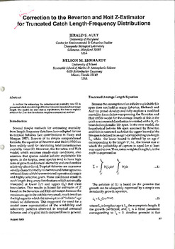 Correction to the Beverton and Holt Z-estimator for truncated catch length-frequency distributions