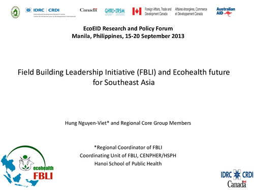 Field Building Learning Initiative (FBLI) and Ecohealth future for Southeast Asia