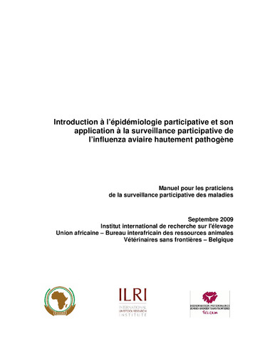 Introduction à l’épidémiologie participative et son application à la surveillance participative de l’influenza aviaire hautement pathogène: Manuel pour les praticiens de la surveillance participative des maladies