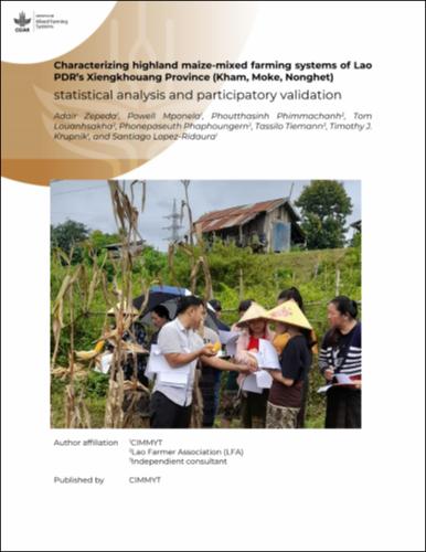 Characterizing highland maize-mixed farming systems of Lao PDR’s Xiengkhouang Province (Kham, Moke, Nonghet): statistical analysis and participatory validation