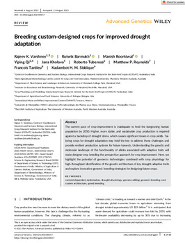 Breeding custom-designed crops for improved drought adaptation