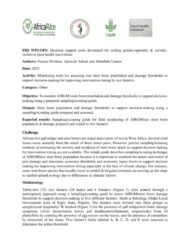 Decision support tools developed for scaling gender-equitable & socially inclusive plant health innovations