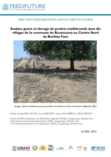 Analyse genre et élevage de poulets traditionnels dans dix villages de la commune de Boussouma au Centre Nord du Burkina Faso