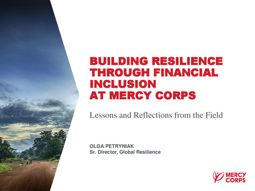 Building Resilience through Financial Inclusion at Mercy Corps