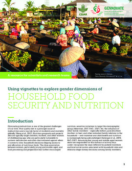 Using vignettes to explore gender dimensions of household food security and nutrition. GENNOVATE resources for scientists and research teams
