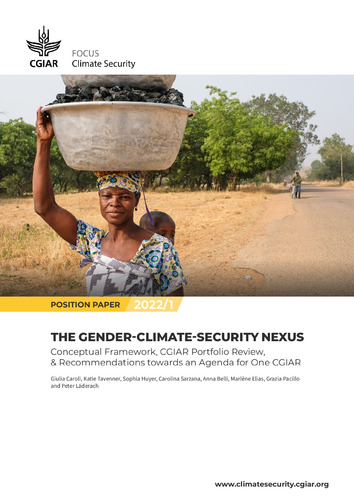 The Gender-Climate-Security Nexus: Conceptual Framework, CGIAR Portfolio Review, and Recommendations towards an Agenda for One CGIAR