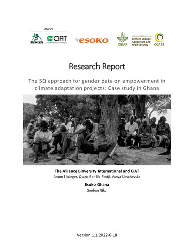 The 5Q approach for gender data on empowerment in climate adaptation projects: Case study in Ghana