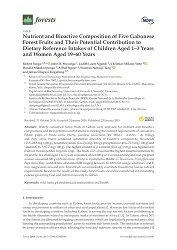 Nutrient and bioactive composition of five Gabonese forest fruits and their potential contribution to dietary reference intakes of children aged 1–3 years and women aged 19–60 years