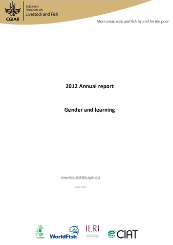 Gender and learning: 2012 Annual Report