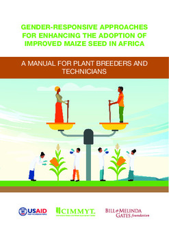 Gender-responsive approaches for enhancing the adoption of improved maize seed in Africa: a training manual for plant breeders and technicians