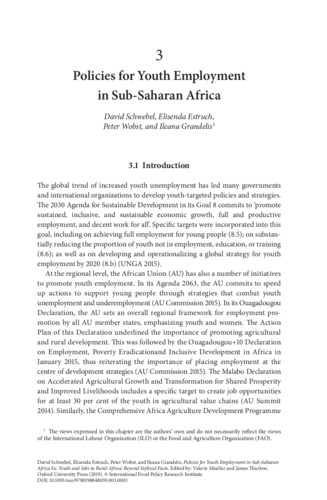 Policies for youth employment in Sub-Saharan Africa