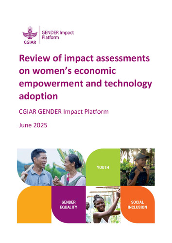 Review of impact assessments on women's economic empowerment and technology adoption