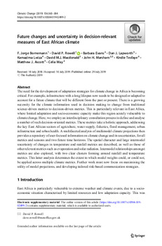 Future changes and uncertainty in decision-relevant measures of East African climate