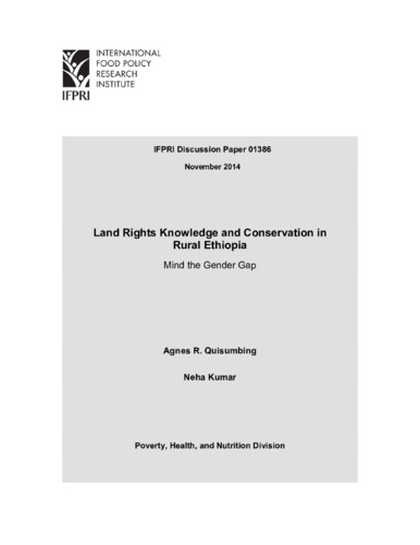 Land rights knowledge and conservation in rural Ethiopia: Mind the ...