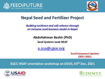 Nepal Seed and Fertilizer Project: building resilience and self-reliance through an inclusive seed business model in Nepal