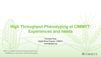 High Throughput-Phenotyping at CIMMYT: Experiences and needs
