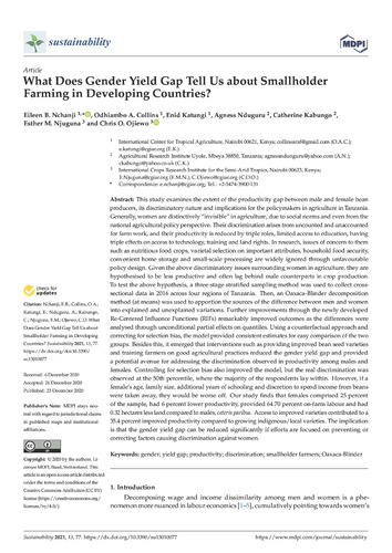 What does gender yield gap tell us about smallholder farming in developing countries?