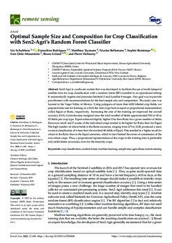 Optimal sample size and composition for crop classification with Sen2-Agri’s random forest classifier
