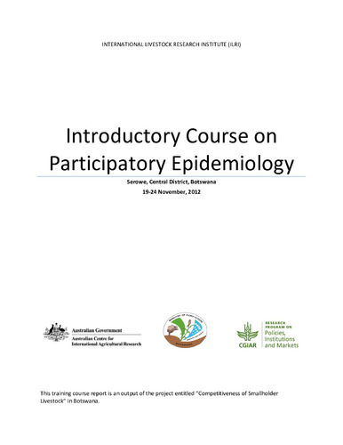 Introductory course on participatory epidemiology